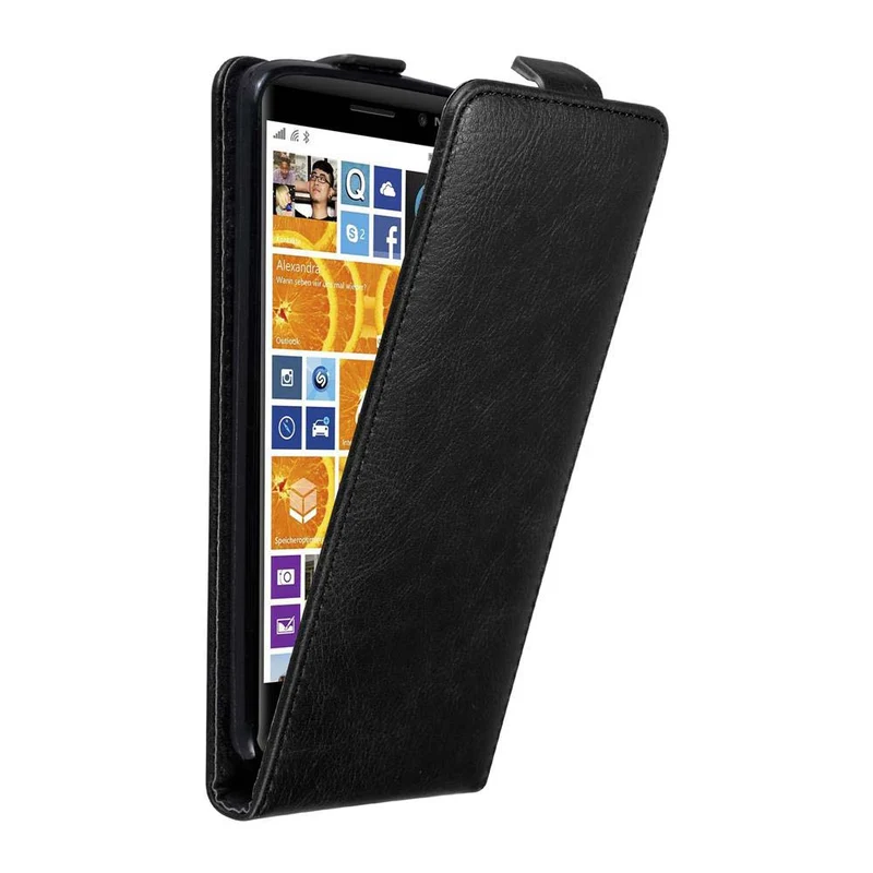 Cadorabo Hülle kompatibel mit Nokia Lumia 830 Schutzhülle im Flip Design mit Magnetverschluss