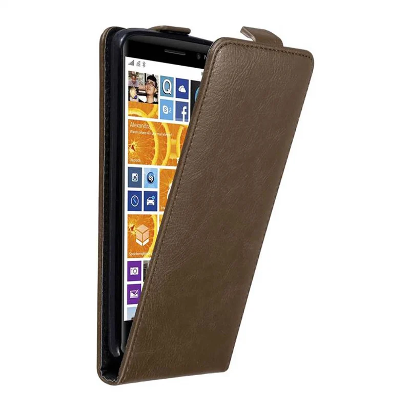 Cadorabo Hülle kompatibel mit Nokia Lumia 830 Schutzhülle im Flip Design mit Magnetverschluss