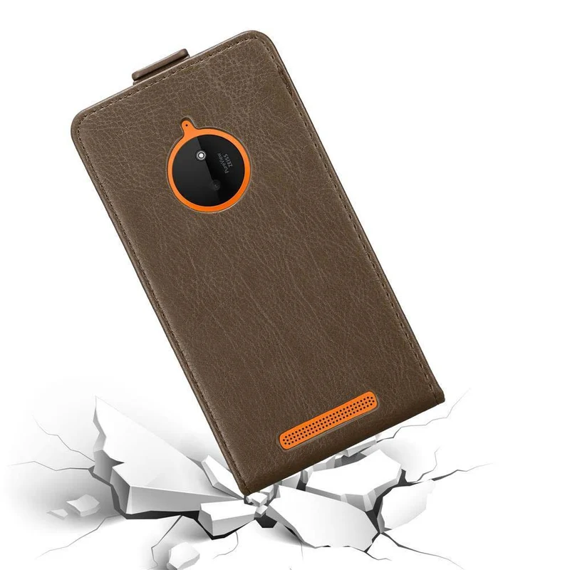 Cadorabo Hülle kompatibel mit Nokia Lumia 830 Schutzhülle im Flip Design mit Magnetverschluss