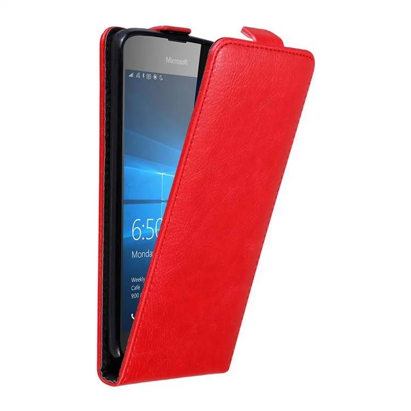 Cadorabo Hülle kompatibel mit Nokia Lumia 650 Schutzhülle im Flip Design mit Magnetverschluss