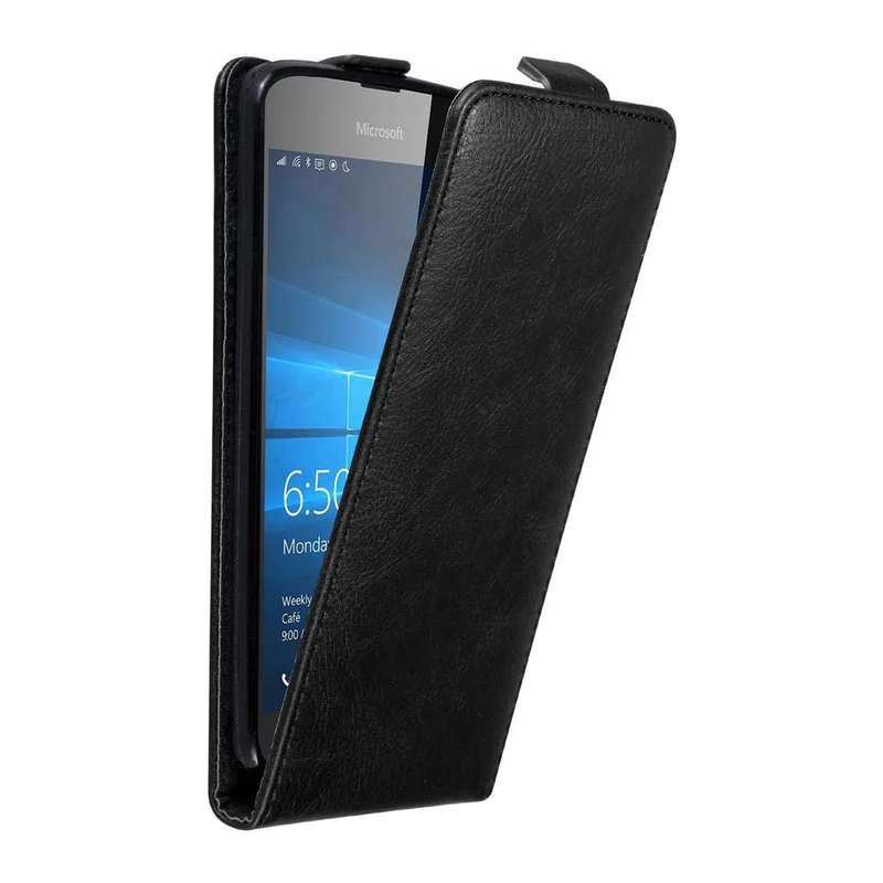 Cadorabo Hülle kompatibel mit Nokia Lumia 650 Schutzhülle im Flip Design mit Magnetverschluss