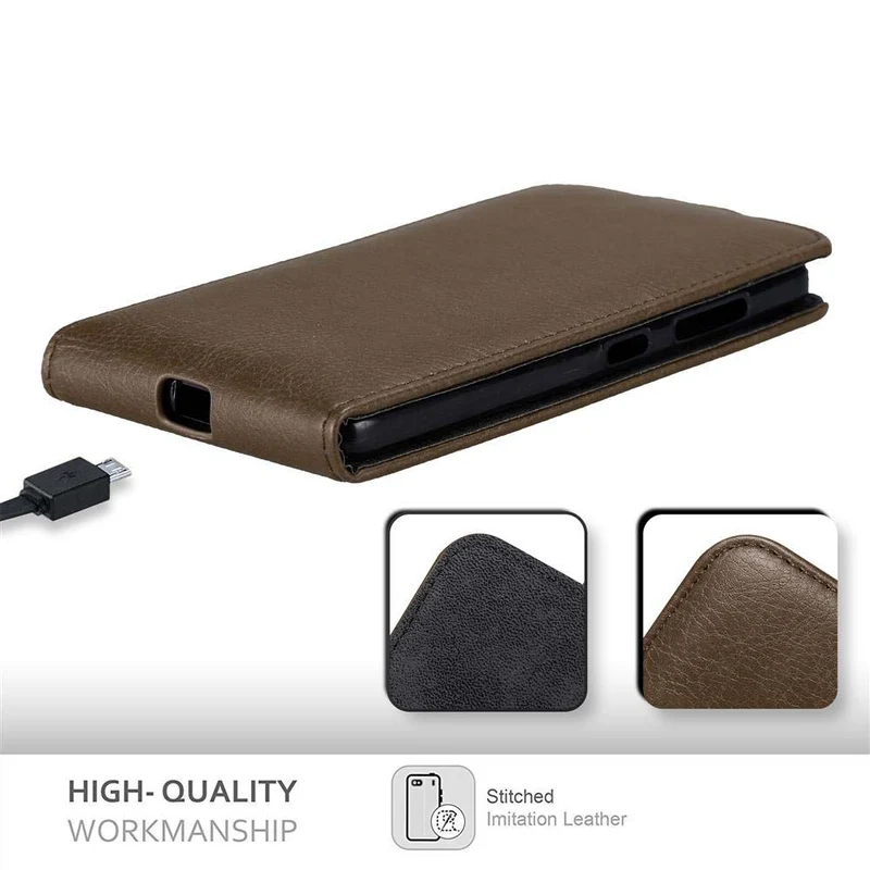 Cadorabo Hülle kompatibel mit Nokia Lumia 650 Schutzhülle im Flip Design mit Magnetverschluss