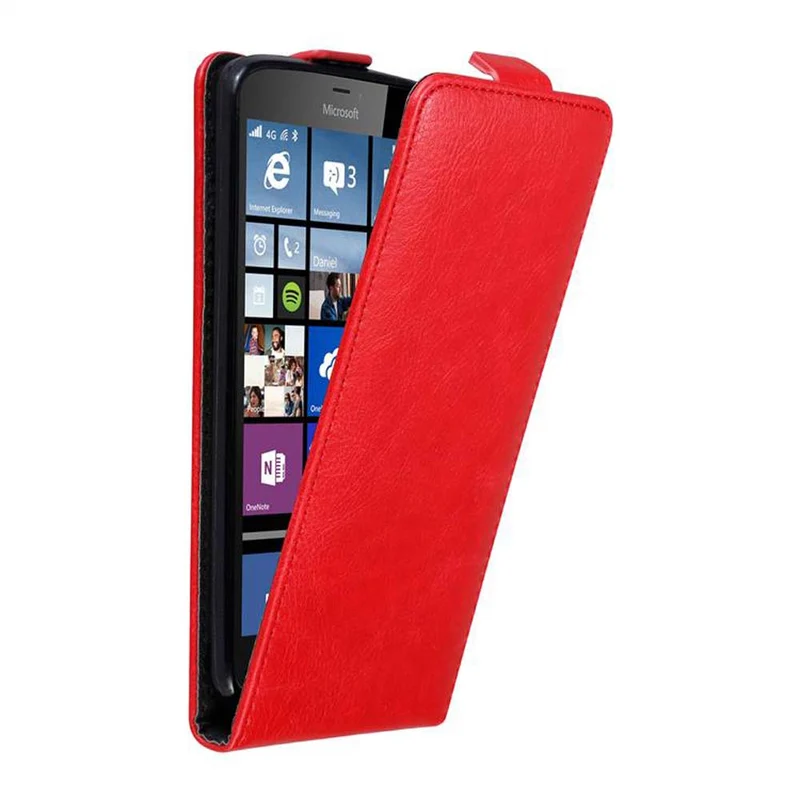 Cadorabo Hülle kompatibel mit Nokia Lumia 640 XL Schutzhülle im Flip Design mit Magnetverschluss
