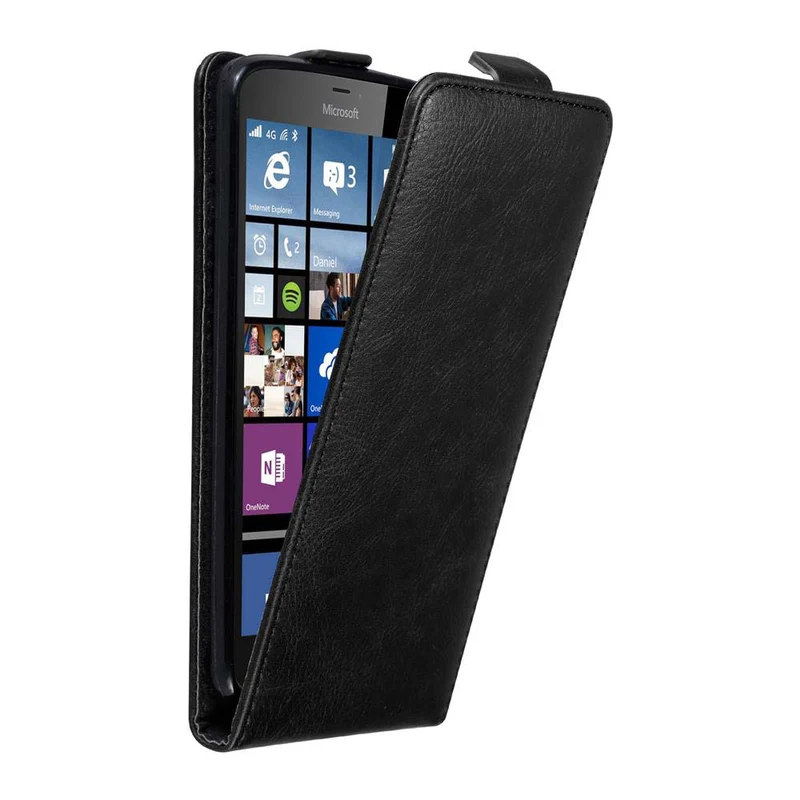 Cadorabo Hülle kompatibel mit Nokia Lumia 640 XL Schutzhülle im Flip Design mit Magnetverschluss