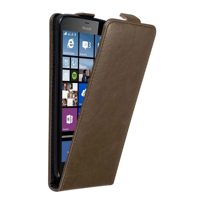 Cadorabo Hülle kompatibel mit Nokia Lumia 640 XL Schutzhülle im Flip Design mit Magnetverschluss
