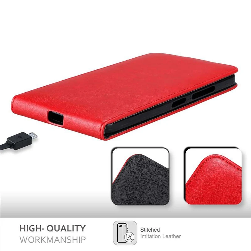 Cadorabo Hülle kompatibel mit Nokia Lumia 640 XL Schutzhülle im Flip Design mit Magnetverschluss
