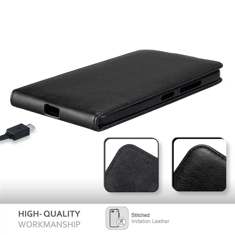 Cadorabo Hülle kompatibel mit Nokia Lumia 640 XL Schutzhülle im Flip Design mit Magnetverschluss