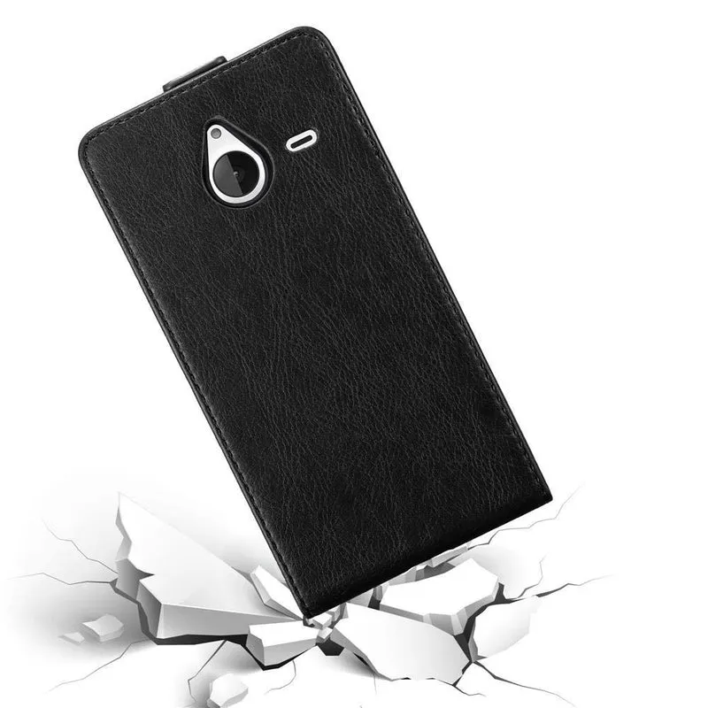 Cadorabo Hülle kompatibel mit Nokia Lumia 640 XL Schutzhülle im Flip Design mit Magnetverschluss