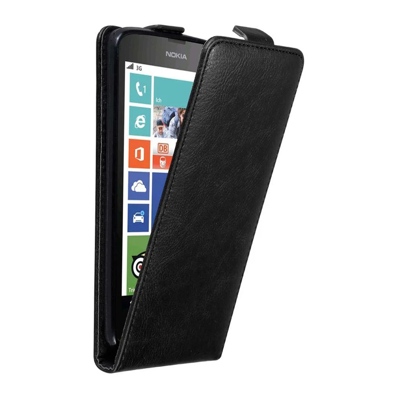 Cadorabo Hülle kompatibel mit Nokia Lumia 630 / 635 Schutzhülle im Flip Design mit Magnetverschluss