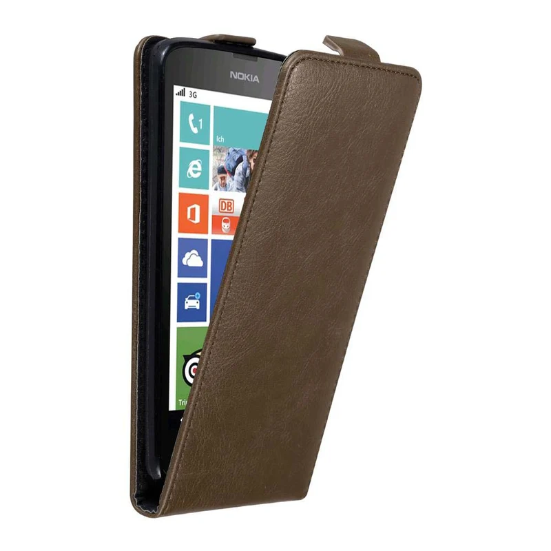 Cadorabo Hülle kompatibel mit Nokia Lumia 630 / 635 Schutzhülle im Flip Design mit Magnetverschluss