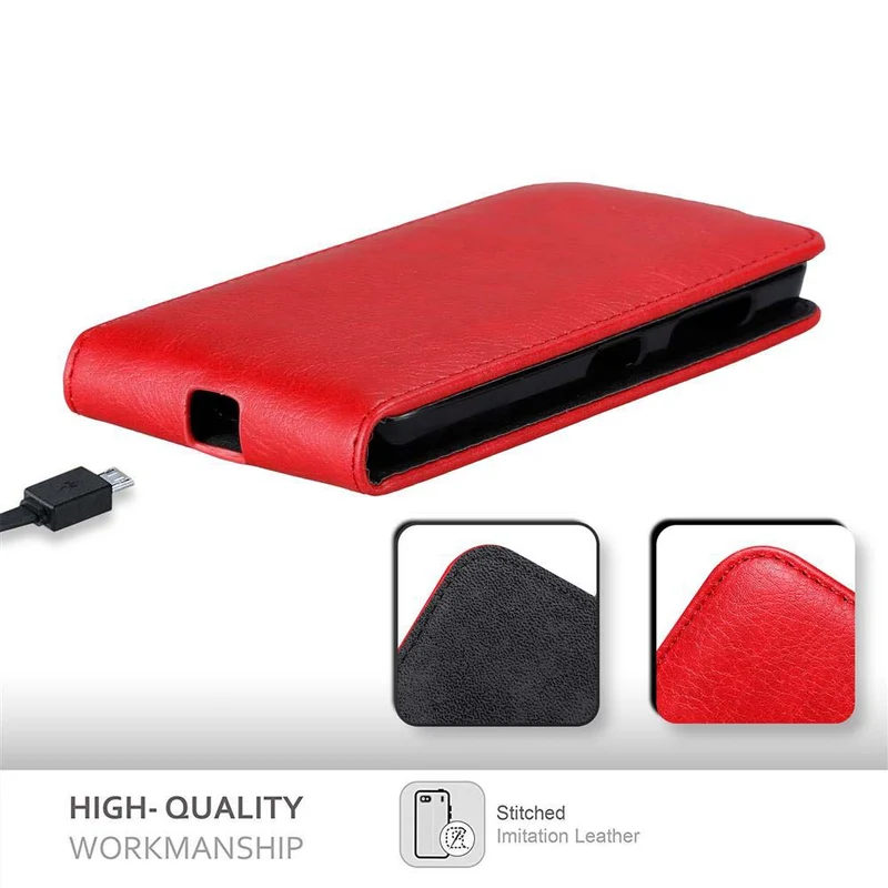 Cadorabo Hülle kompatibel mit Nokia Lumia 630 / 635 Schutzhülle im Flip Design mit Magnetverschluss