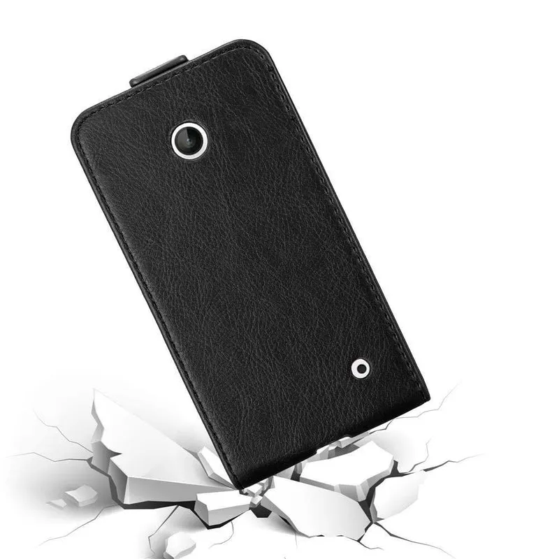 Cadorabo Hülle kompatibel mit Nokia Lumia 630 / 635 Schutzhülle im Flip Design mit Magnetverschluss