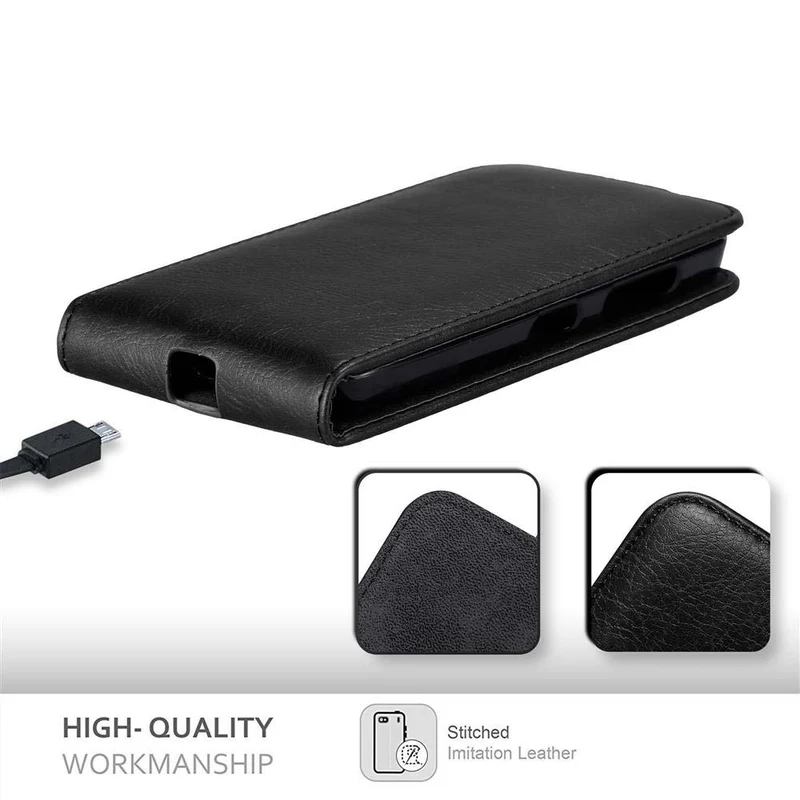 Cadorabo Hülle kompatibel mit Nokia Lumia 630 / 635 Schutzhülle im Flip Design mit Magnetverschluss