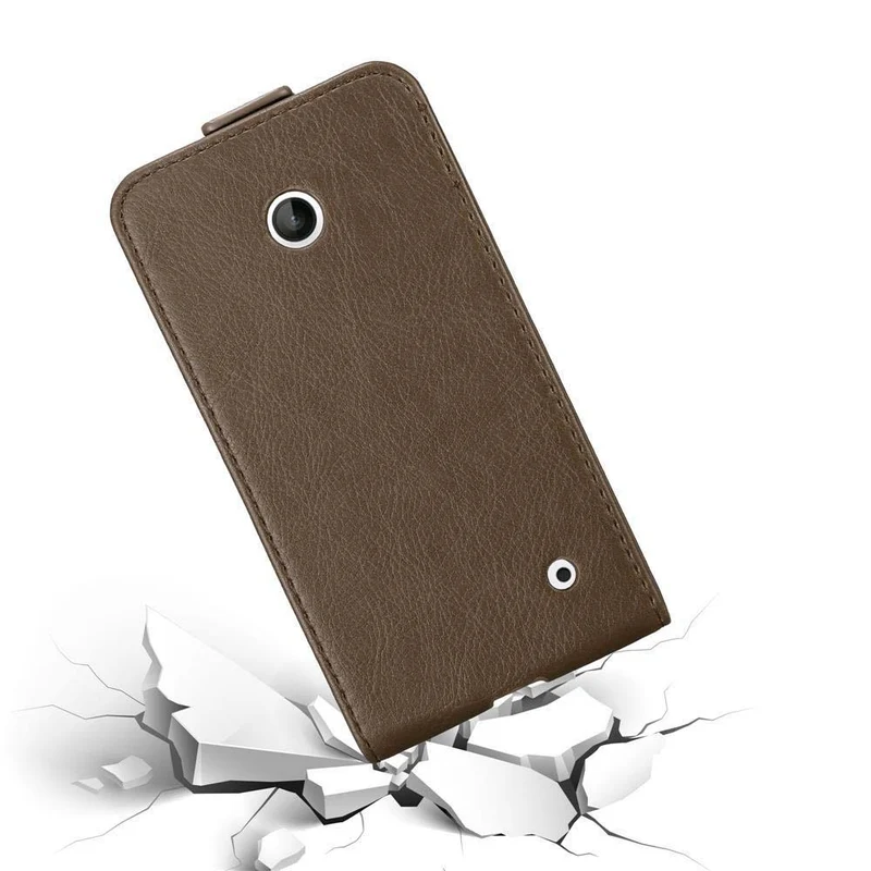 Cadorabo Hülle kompatibel mit Nokia Lumia 630 / 635 Schutzhülle im Flip Design mit Magnetverschluss