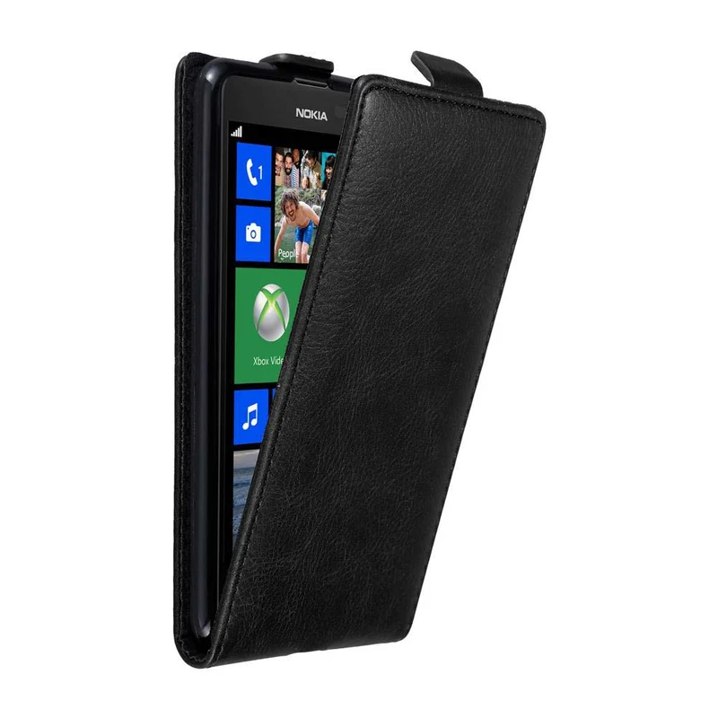 Cadorabo Hülle kompatibel mit Nokia Lumia 625 Schutzhülle im Flip Design mit Magnetverschluss
