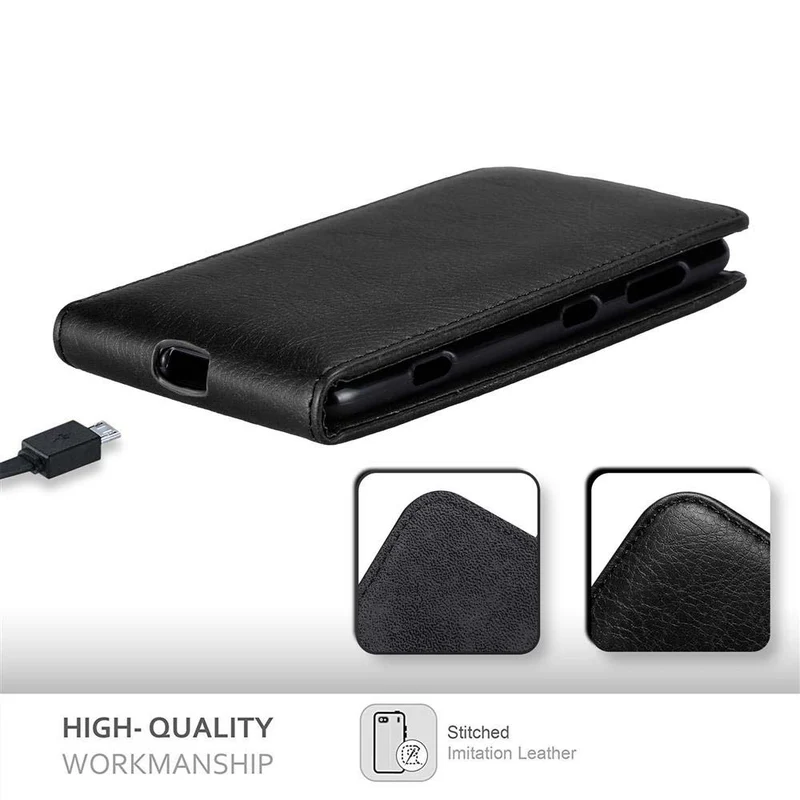 Cadorabo Hülle kompatibel mit Nokia Lumia 625 Schutzhülle im Flip Design mit Magnetverschluss