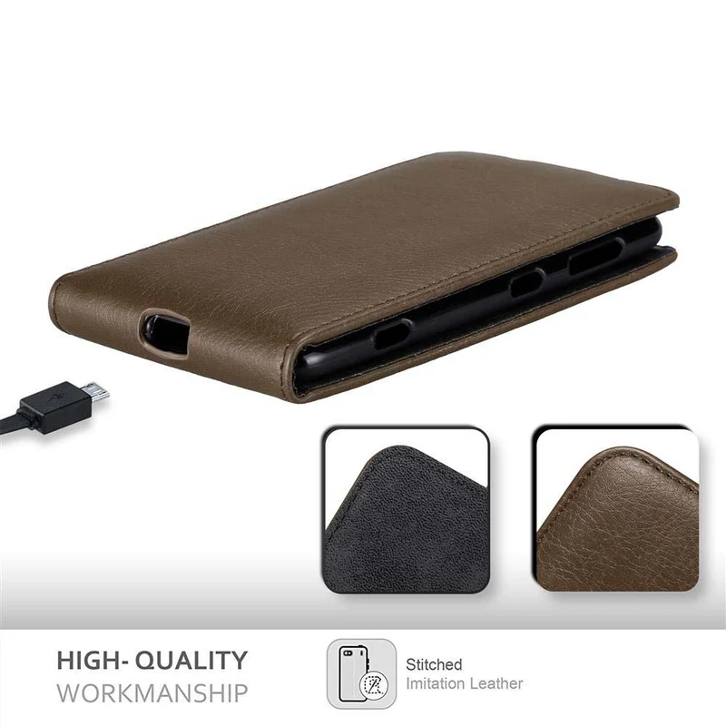 Cadorabo Hülle kompatibel mit Nokia Lumia 625 Schutzhülle im Flip Design mit Magnetverschluss