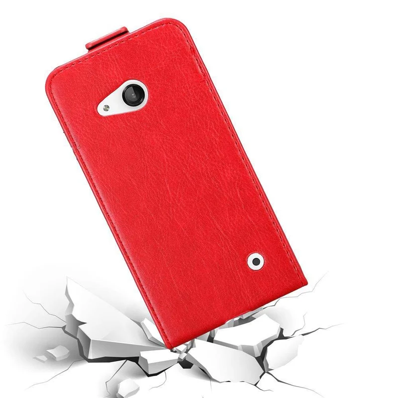 Cadorabo Hülle kompatibel mit Nokia Lumia 550 Schutzhülle im Flip Design mit Magnetverschluss