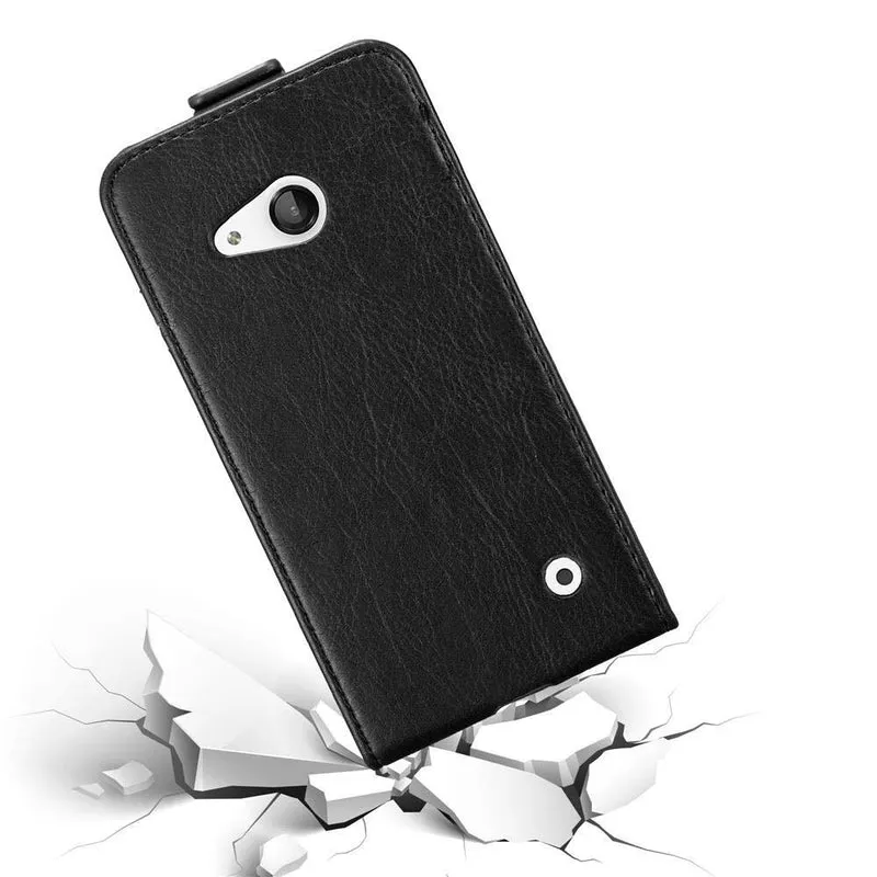Cadorabo Hülle kompatibel mit Nokia Lumia 550 Schutzhülle im Flip Design mit Magnetverschluss