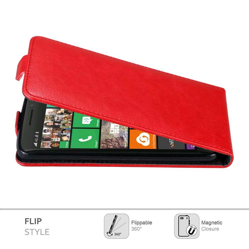 Cadorabo Hülle kompatibel mit Nokia Lumia 929 / 930 Schutzhülle im Flip Design mit Magnetverschluss