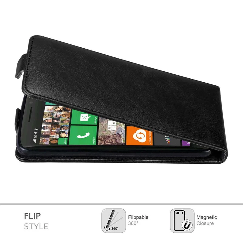 Cadorabo Hülle kompatibel mit Nokia Lumia 929 / 930 Schutzhülle im Flip Design mit Magnetverschluss
