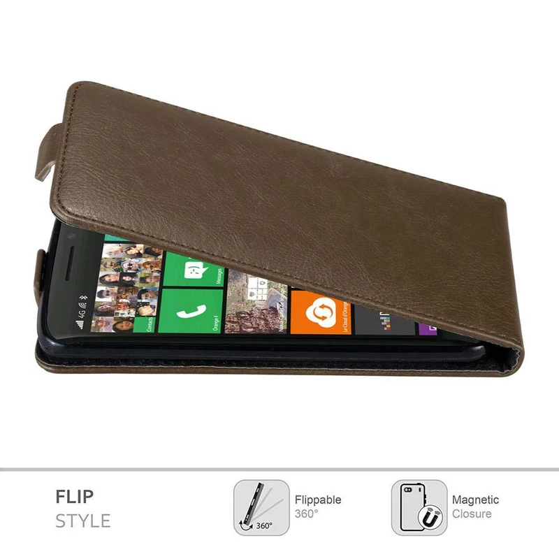 Cadorabo Hülle kompatibel mit Nokia Lumia 929 / 930 Schutzhülle im Flip Design mit Magnetverschluss