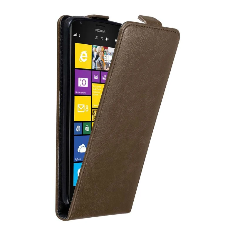 Cadorabo Hülle kompatibel mit Nokia Lumia 1520 Schutzhülle im Flip Design mit Magnetverschluss