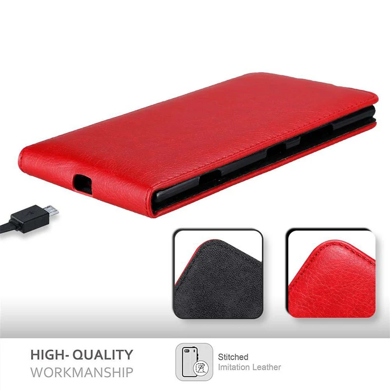 Cadorabo Hülle kompatibel mit Nokia Lumia 1520 Schutzhülle im Flip Design mit Magnetverschluss