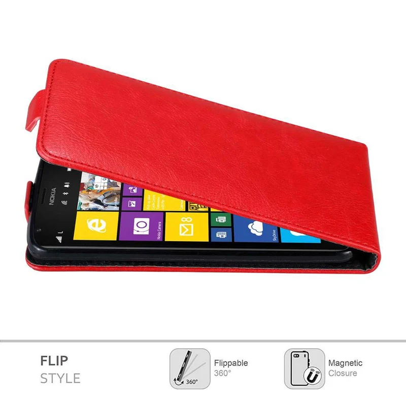 Cadorabo Hülle kompatibel mit Nokia Lumia 1520 Schutzhülle im Flip Design mit Magnetverschluss