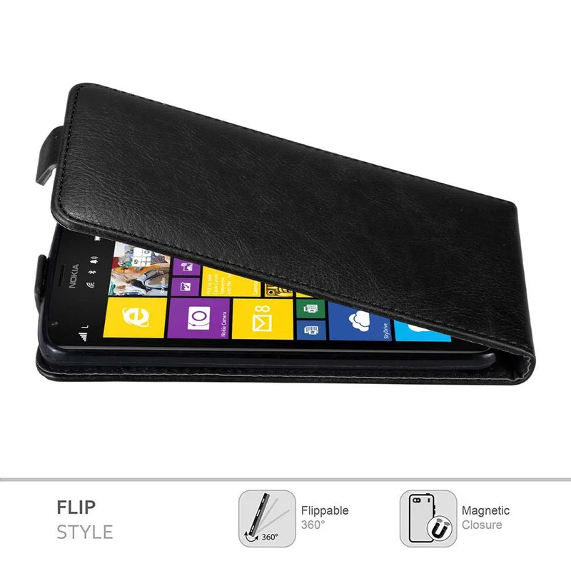 Cadorabo Hülle kompatibel mit Nokia Lumia 1520 Schutzhülle im Flip Design mit Magnetverschluss
