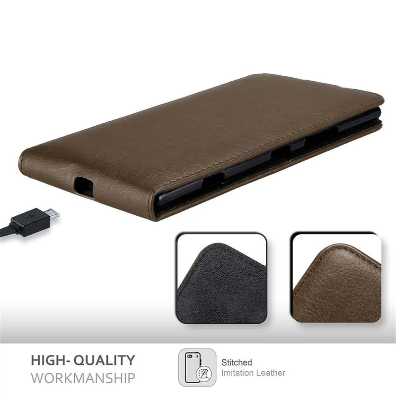 Cadorabo Hülle kompatibel mit Nokia Lumia 1520 Schutzhülle im Flip Design mit Magnetverschluss
