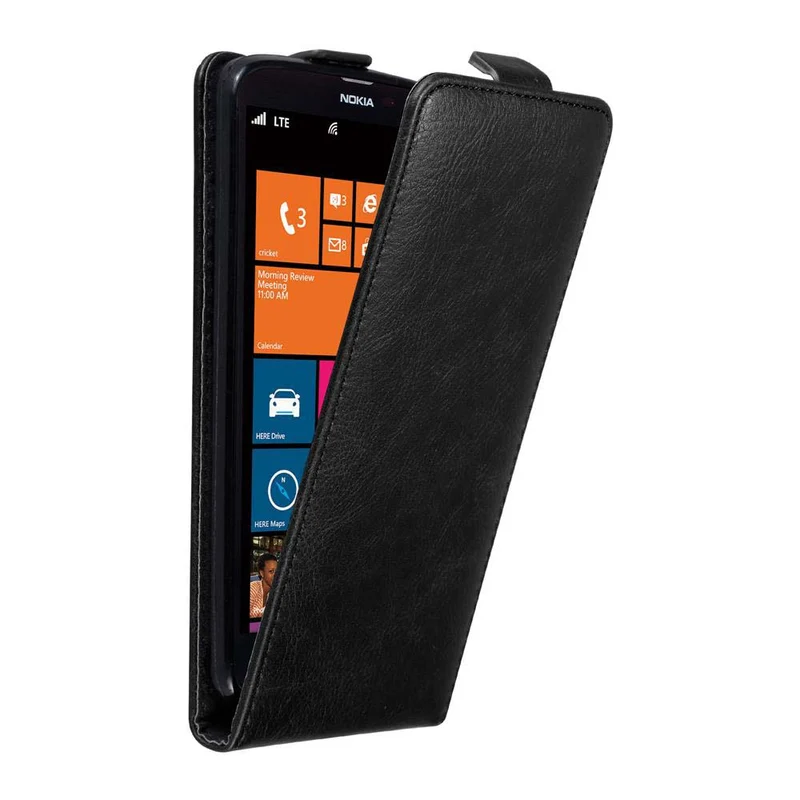 Cadorabo Hülle kompatibel mit Nokia Lumia 1320 Schutzhülle im Flip Design mit Magnetverschluss