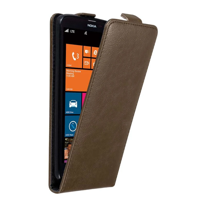 Cadorabo Hülle kompatibel mit Nokia Lumia 1320 Schutzhülle im Flip Design mit Magnetverschluss