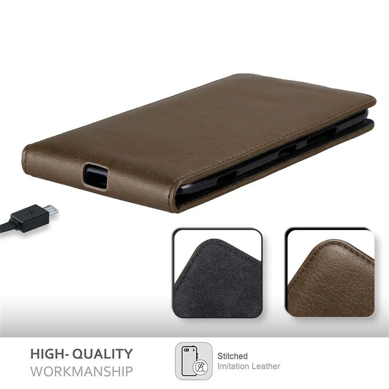 Cadorabo Hülle kompatibel mit Nokia Lumia 1320 Schutzhülle im Flip Design mit Magnetverschluss