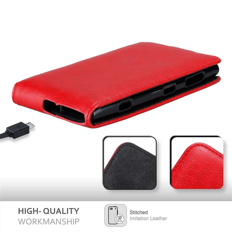Cadorabo Hülle kompatibel mit Nokia Lumia 1020 Schutzhülle im Flip Design mit Magnetverschluss