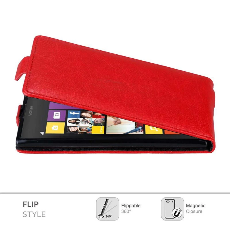 Cadorabo Hülle kompatibel mit Nokia Lumia 1020 Schutzhülle im Flip Design mit Magnetverschluss