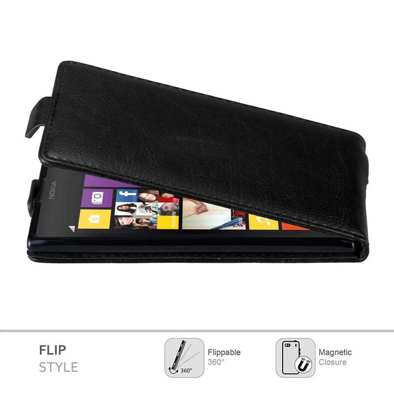 Cadorabo Hülle kompatibel mit Nokia Lumia 1020 Schutzhülle im Flip Design mit Magnetverschluss