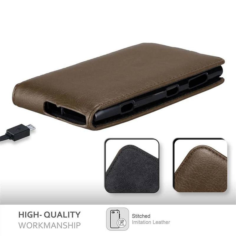 Cadorabo Hülle kompatibel mit Nokia Lumia 1020 Schutzhülle im Flip Design mit Magnetverschluss