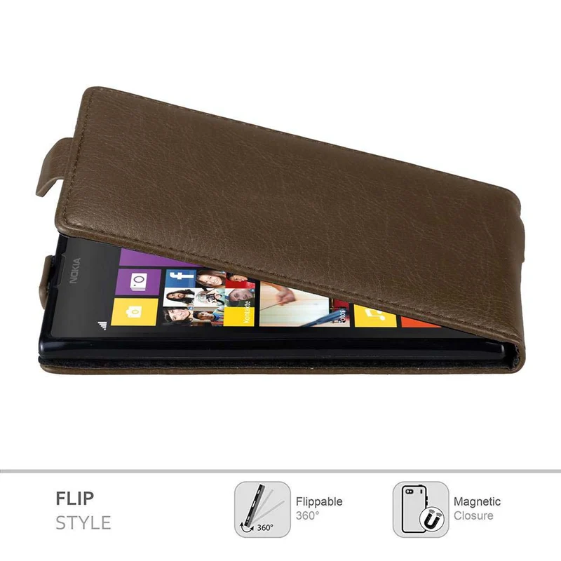 Cadorabo Hülle kompatibel mit Nokia Lumia 1020 Schutzhülle im Flip Design mit Magnetverschluss