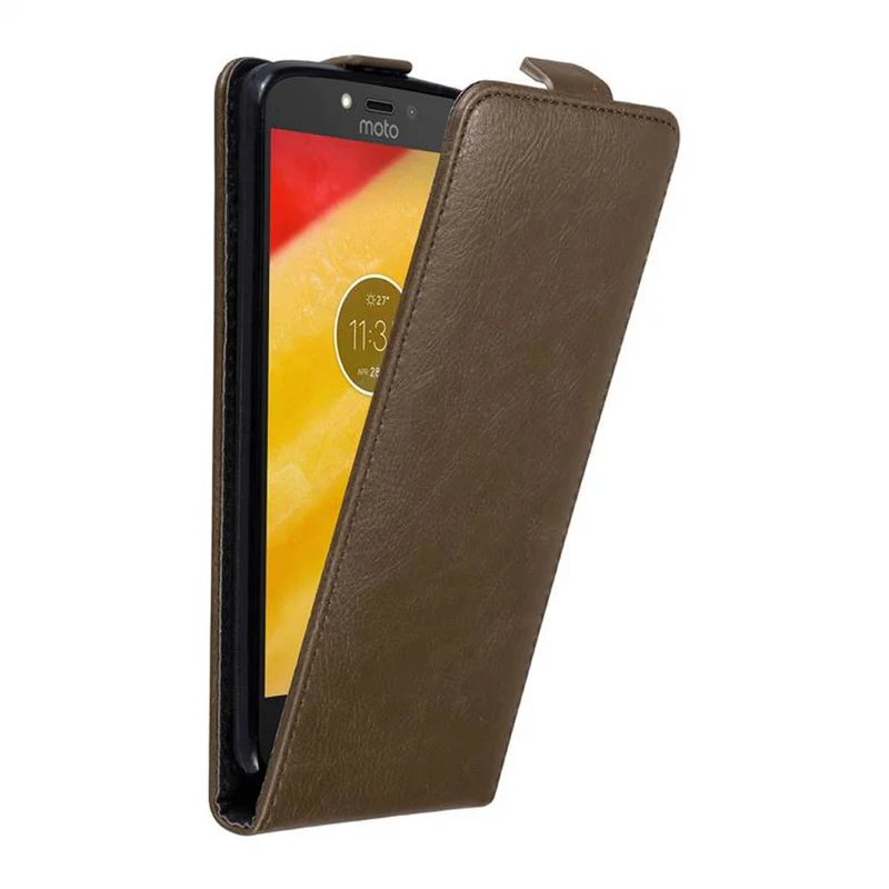Cadorabo Hülle kompatibel mit Motorola MOTO C PLUS Schutzhülle im Flip Design mit Magnetverschluss