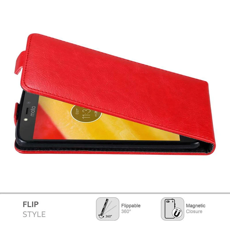 Cadorabo Hülle kompatibel mit Motorola MOTO C PLUS Schutzhülle im Flip Design mit Magnetverschluss