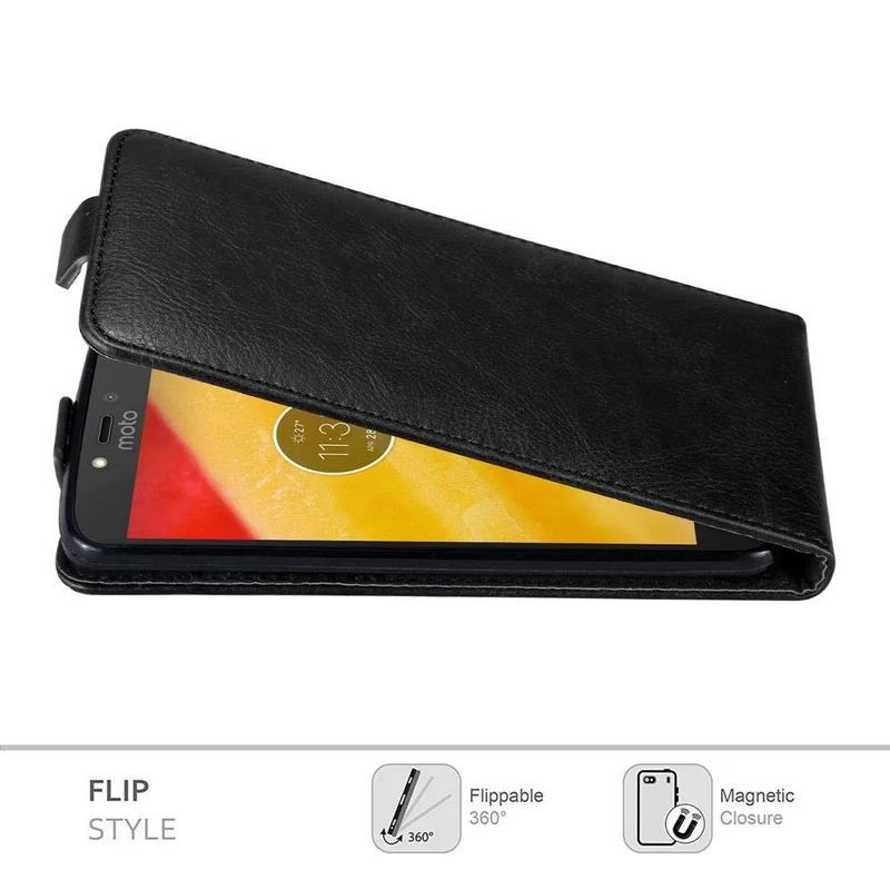 Cadorabo Hülle kompatibel mit Motorola MOTO C PLUS Schutzhülle im Flip Design mit Magnetverschluss