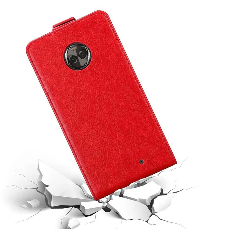 Cadorabo Hülle kompatibel mit Motorola MOTO X4 Schutzhülle im Flip Design mit Magnetverschluss