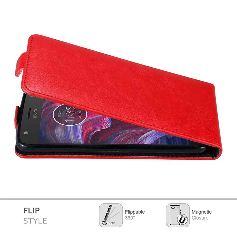 Cadorabo Hülle kompatibel mit Motorola MOTO X4 Schutzhülle im Flip Design mit Magnetverschluss