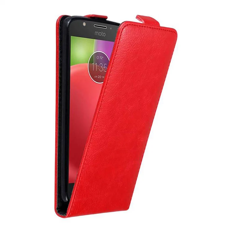 Cadorabo Hülle kompatibel mit Motorola MOTO E4 Schutzhülle im Flip Design mit Magnetverschluss