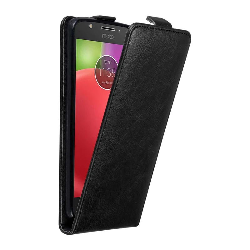 Cadorabo Hülle kompatibel mit Motorola MOTO E4 Schutzhülle im Flip Design mit Magnetverschluss