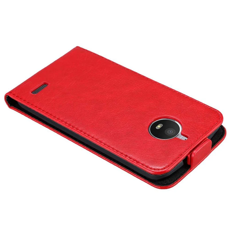 Cadorabo Hülle kompatibel mit Motorola MOTO E4 Schutzhülle im Flip Design mit Magnetverschluss