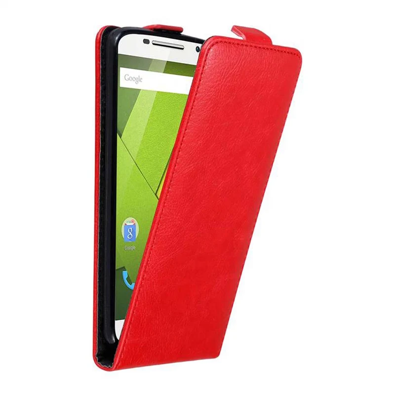 Cadorabo Hülle kompatibel mit Motorola MOTO X PLAY Schutzhülle im Flip Design mit Magnetverschluss