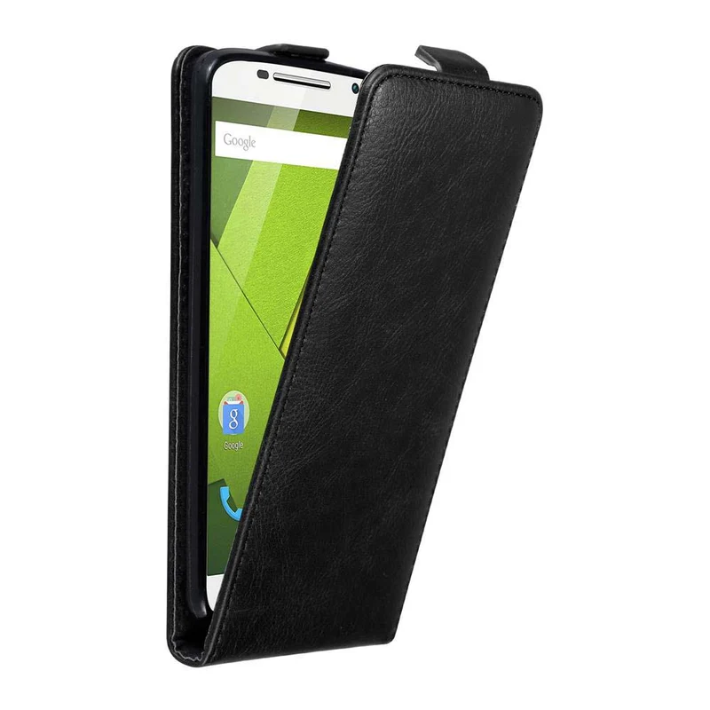 Cadorabo Hülle kompatibel mit Motorola MOTO X PLAY Schutzhülle im Flip Design mit Magnetverschluss