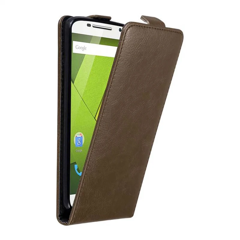 Cadorabo Hülle kompatibel mit Motorola MOTO X PLAY Schutzhülle im Flip Design mit Magnetverschluss